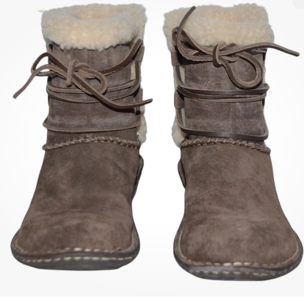 UGG Brown Shearling Ankle Booties